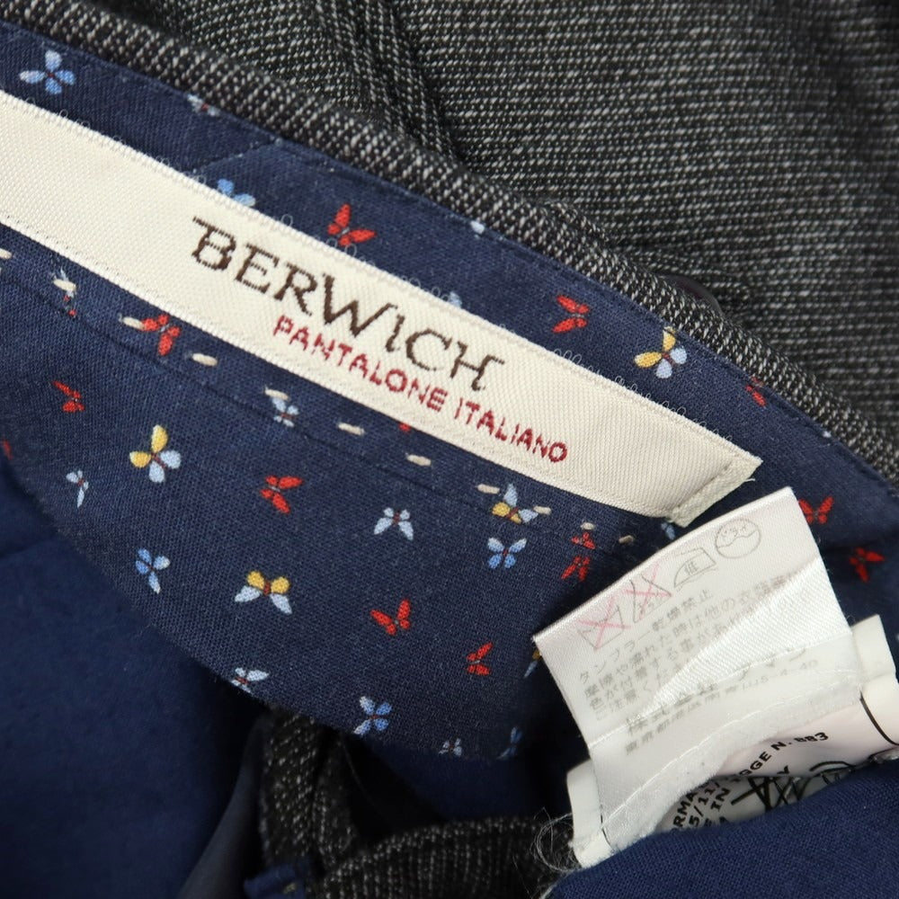 【中古】ベルウィッチ BERWICH ウールコットンナイロン カジュアルスラックスパンツ ダークグレー【サイズ30】【 状態ランクB 】【 メンズ 】