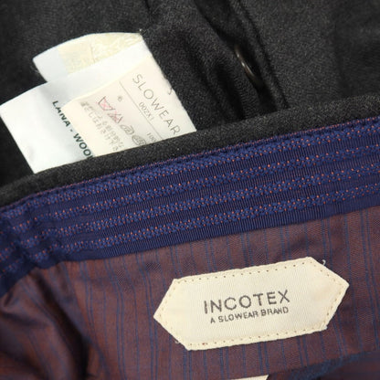 【中古】インコテックス INCOTEX SUPER 100’s ウール ドレススラックスパンツ ダークグレー【サイズ46】【 状態ランクC 】【 メンズ 】