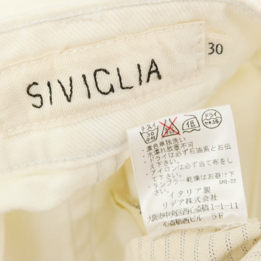 【中古】シビリア SIVIGLIA ストレッチ コットン デニムパンツ ホワイト【サイズ30】【 状態ランクB 】【 メンズ 】