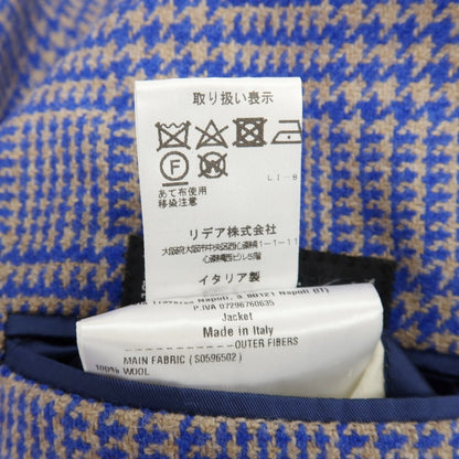 【中古】サルトリオ Sartorio ウール グレンチェック 3B テーラードジャケット ブルーxベージュ【サイズ46】【 状態ランクC 】【 メンズ 】