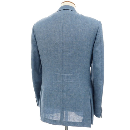 【中古】ベルベスト Belvest ウールリネン 3B テーラードジャケット ライトブルー【サイズ46】【 状態ランクC 】【 メンズ 】