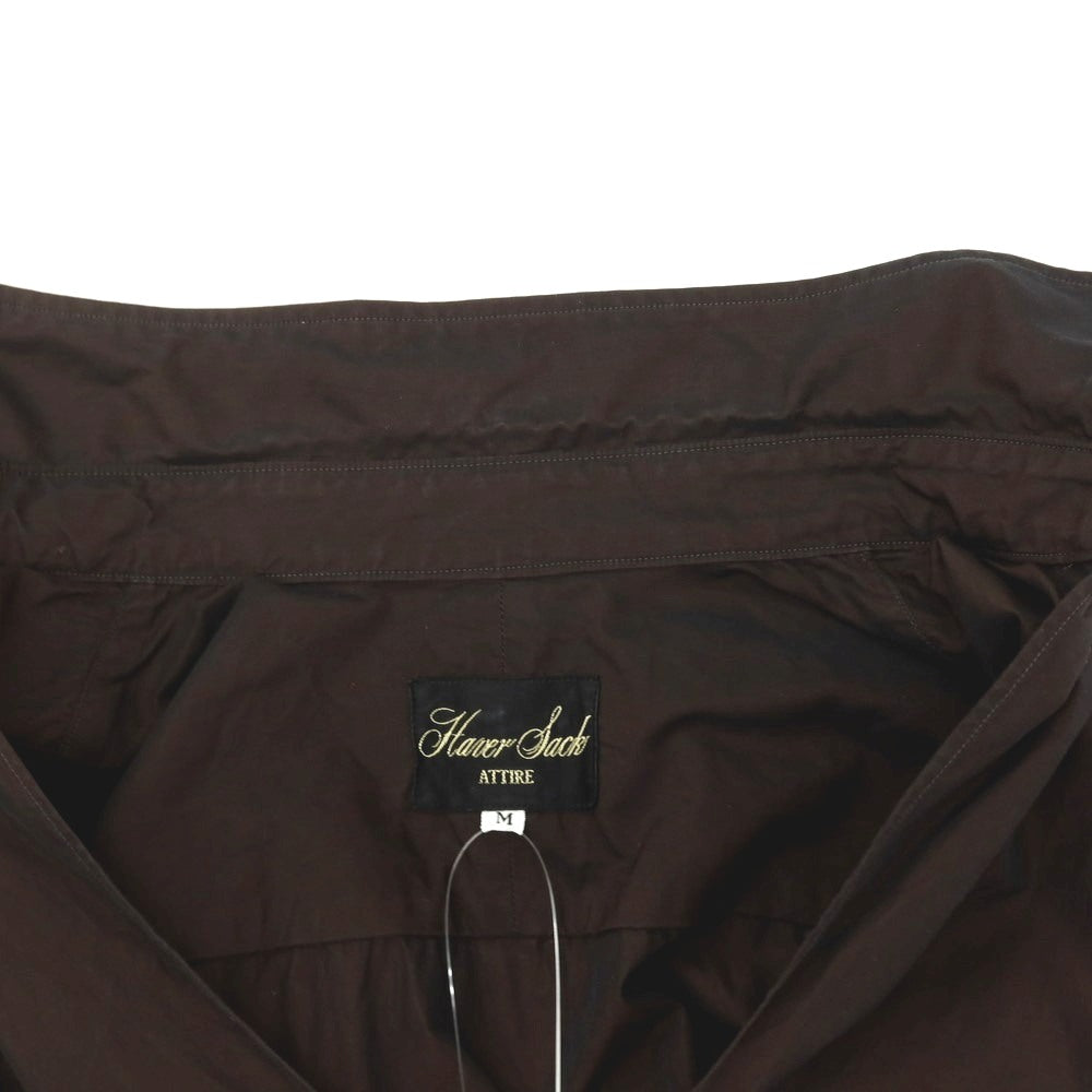 【中古】ハバーサック HAVERSACK コットン スキッパー カジュアルシャツ ダークブラウン【サイズM】【 状態ランクB 】【 メンズ 】