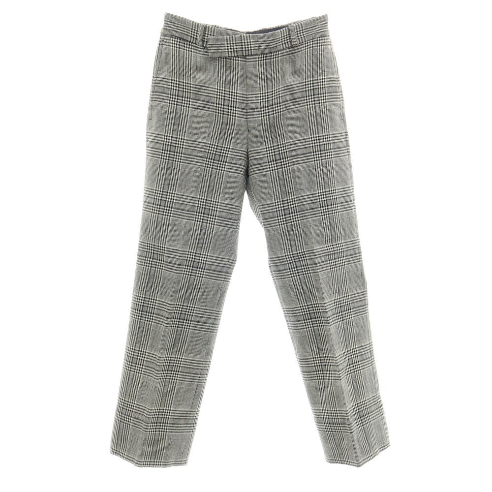 【中古】ユナイテッドアローズ UNITED ARROWS ウール グレンチェック カジュアルスラックスパンツ ブラックxホワイト【サイズS】【 状態ランクB 】【 メンズ 】