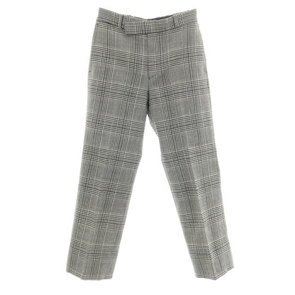 【中古】ユナイテッドアローズ UNITED ARROWS ウール グレンチェック カジュアルスラックスパンツ ブラックxホワイト【サイズS】【 状態ランクB 】【 メンズ 】