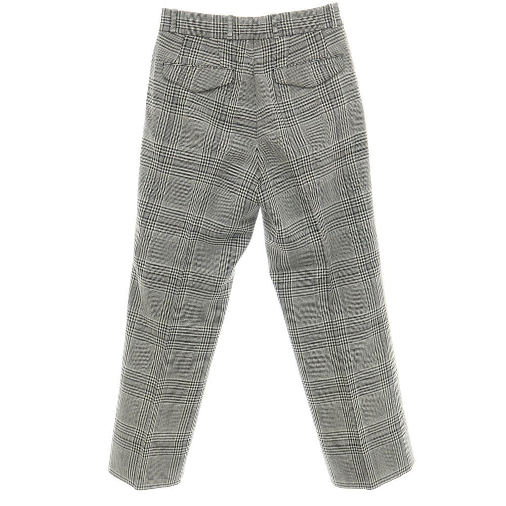 【中古】ユナイテッドアローズ UNITED ARROWS ウール グレンチェック カジュアルスラックスパンツ ブラックxホワイト【サイズS】【 状態ランクB 】【 メンズ 】