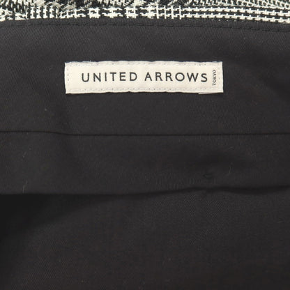 【中古】ユナイテッドアローズ UNITED ARROWS ウール グレンチェック カジュアルスラックスパンツ ブラックxホワイト【サイズS】【 状態ランクB 】【 メンズ 】