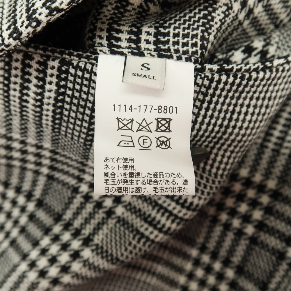【中古】ユナイテッドアローズ UNITED ARROWS ウール グレンチェック カジュアルスラックスパンツ ブラックxホワイト【サイズS】【 状態ランクB 】【 メンズ 】