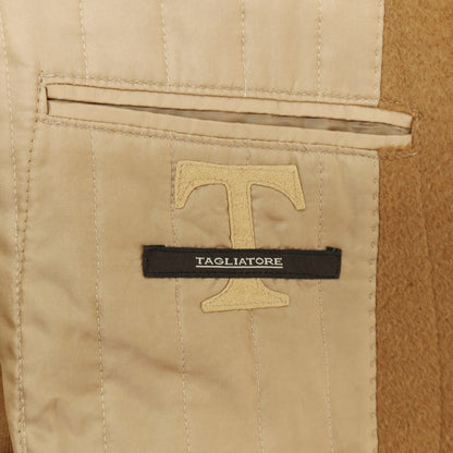 【中古】タリアトーレ TAGLIATORE キャメル ダブルブレストコート ライトブラウン【サイズ44】【 状態ランクB 】【 メンズ 】
