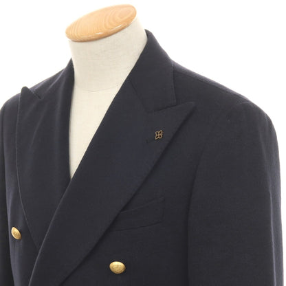 【中古】タリアトーレ TAGLIATORE Brilla per il gusto別注 キャメル ダブル6B テーラードジャケット ダークネイビー【サイズ44】【 状態ランクB 】【 メンズ 】