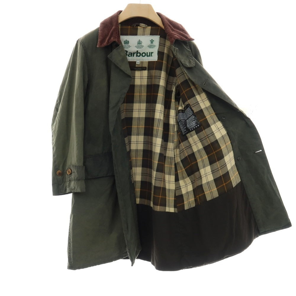 【中古】バブアー Barbour ワックスコットン HAYDON JACKET ヘイドンジャケット ダブルブレストコート オリーブグリーン【サイズ34】【 状態ランクD 】【 メンズ 】
