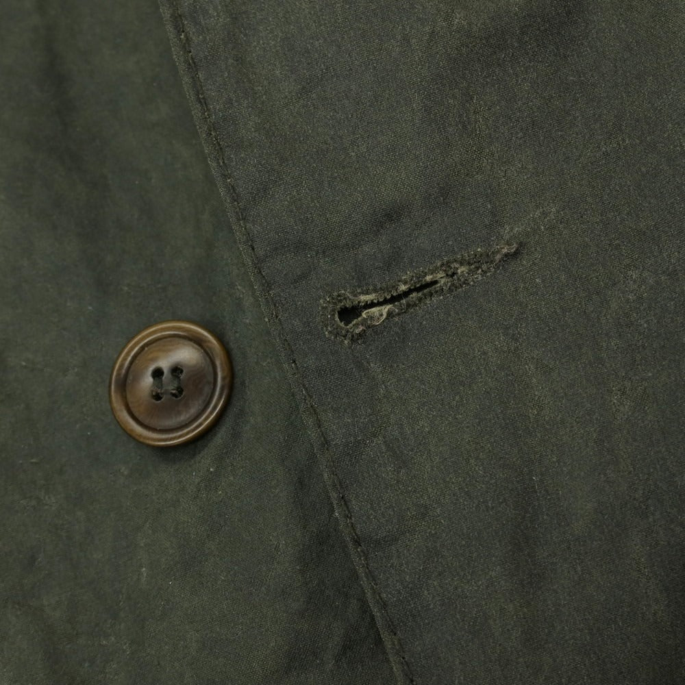 【中古】バブアー Barbour ワックスコットン HAYDON JACKET ヘイドンジャケット ダブルブレストコート オリーブグリーン【サイズ34】【 状態ランクD 】【 メンズ 】