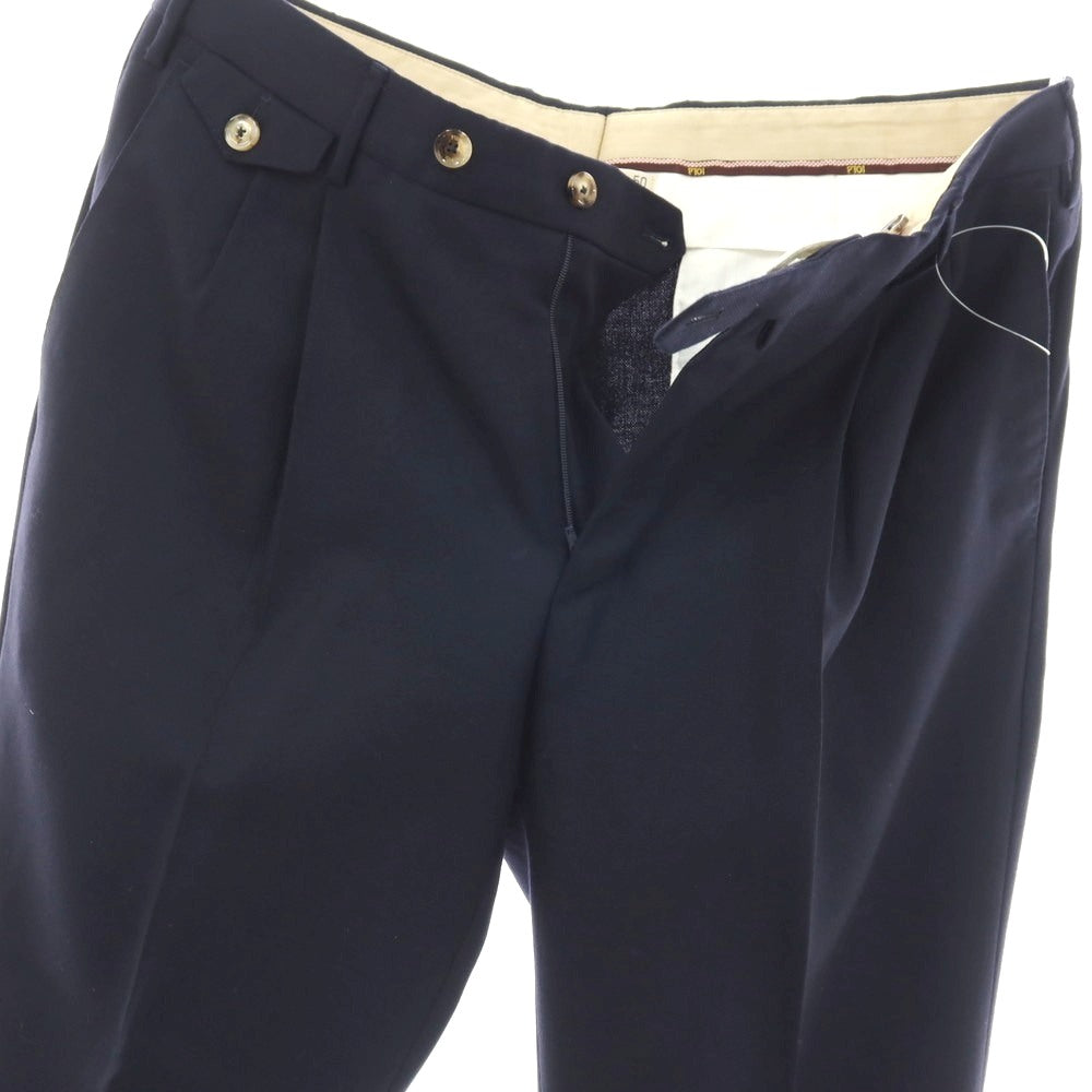 【SALE30%OFF/返品不可】【中古】ピーティーゼロウーノ PT01 the DRAPER ウール ドレススラックスパンツ ダークネイビー【 サイズ50 】【 状態ランクC 】【 メンズ 】