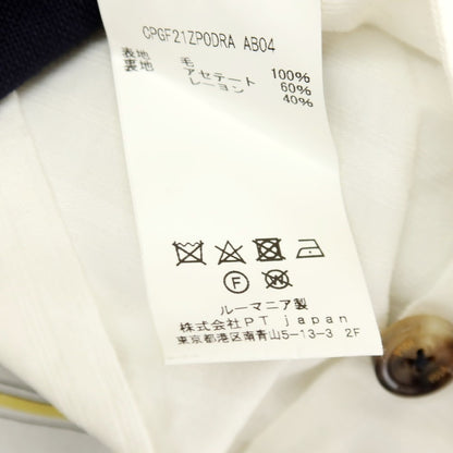 【SALE30%OFF/返品不可】【中古】ピーティーゼロウーノ PT01 the DRAPER ウール ドレススラックスパンツ ダークネイビー【 サイズ50 】【 状態ランクC 】【 メンズ 】