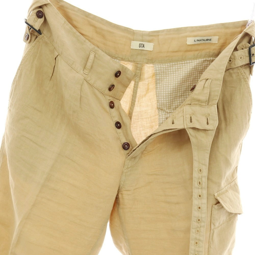 【中古】ジーティーアー G.T.A GHURKA CARGO リネン グルカカーゴパンツ ベージュ【サイズ48】【 状態ランクC 】【 メンズ 】