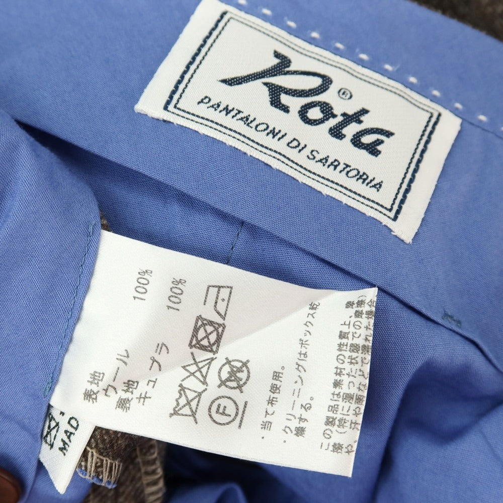 【中古】ロータ ROTA ウール ドレススラックスパンツ ダークブラウン【サイズ50】【 状態ランクB 】【 メンズ 】