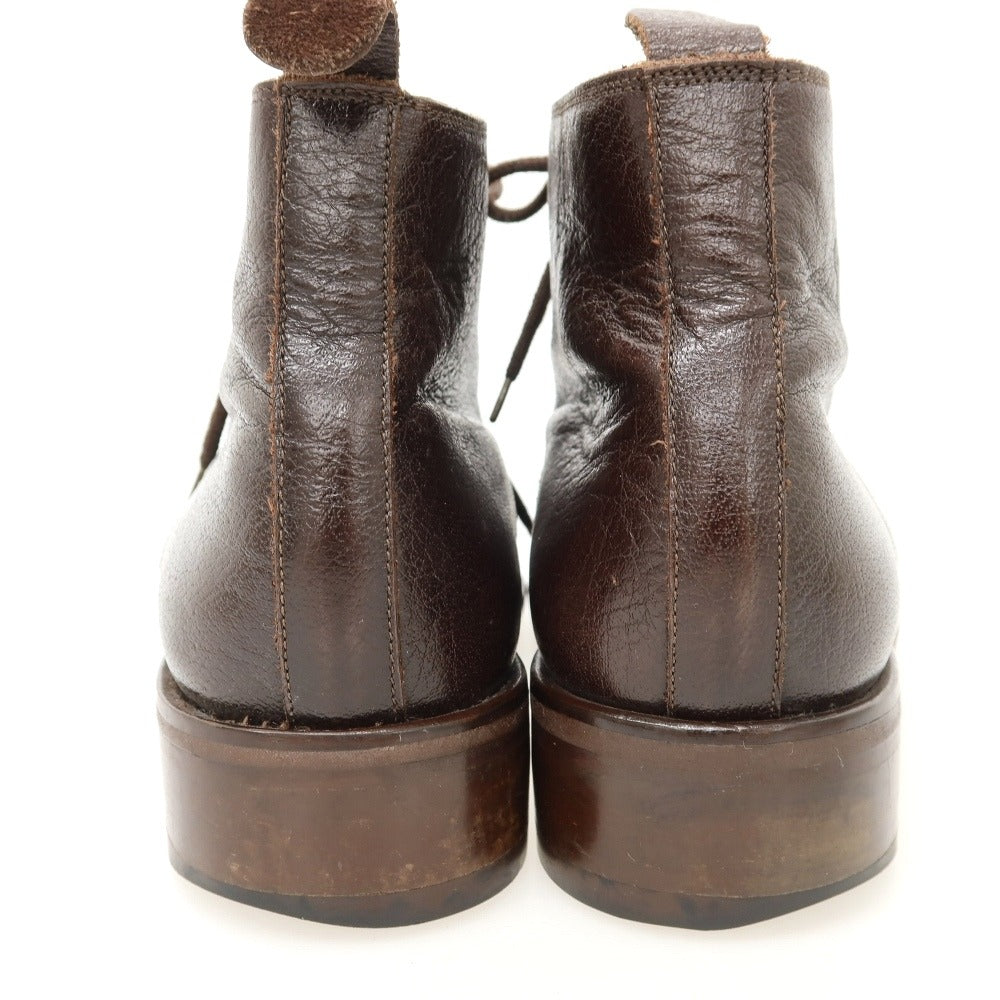 【中古】ジョルジオアルマーニ GIORGIO ARMANI レザー ブーツ ダークブラウン【サイズ7 1/2】【 状態ランクC 】【 メンズ 】