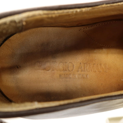 【中古】ジョルジオアルマーニ GIORGIO ARMANI レザー ドレスシューズ ブラウン【サイズ8】【 状態ランクC 】【 メンズ 】