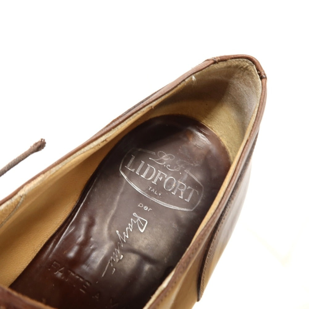 【中古】リドフォルト LIDFORT レザー ドレスシューズ ブラウン【サイズ8 1/2】【 状態ランクC 】【 メンズ 】