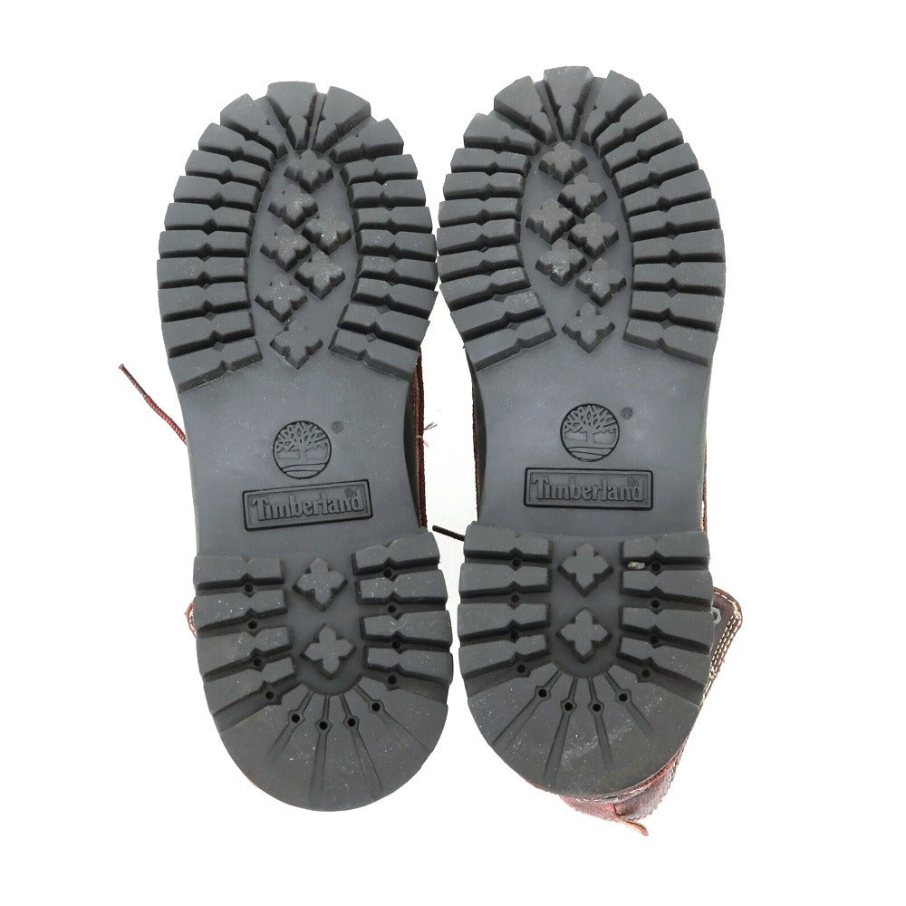 【中古】ティンバーランド Timberland ヌバック キャンバス ブーツ ブラックxレッド【サイズ9 1/2】【 状態ランクC 】【 メンズ 】