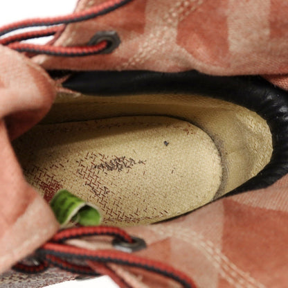 【中古】ティンバーランド Timberland ヌバック キャンバス ブーツ ブラックxレッド【サイズ9 1/2】【 状態ランクC 】【 メンズ 】