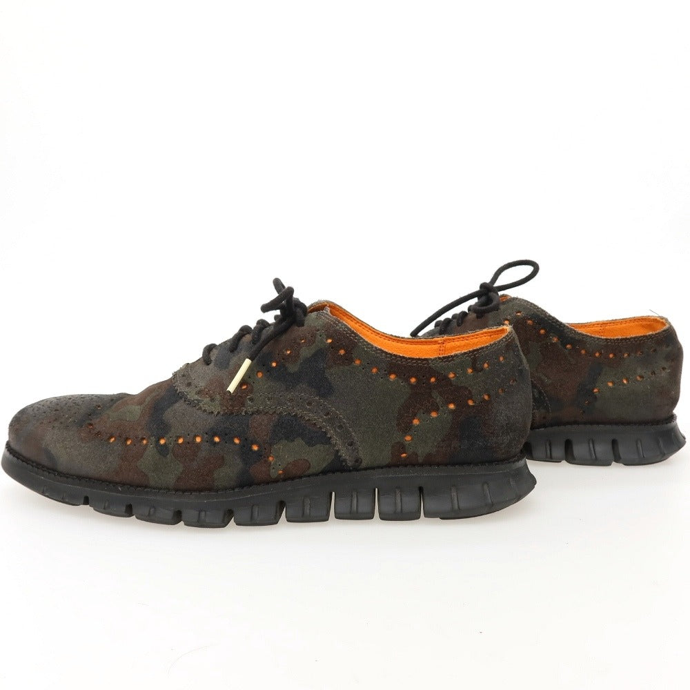 【中古】コールハーン COLE HAAN スエード スニーカー オリーブ系【サイズ10 1/2】【 状態ランクB 】【 メンズ 】