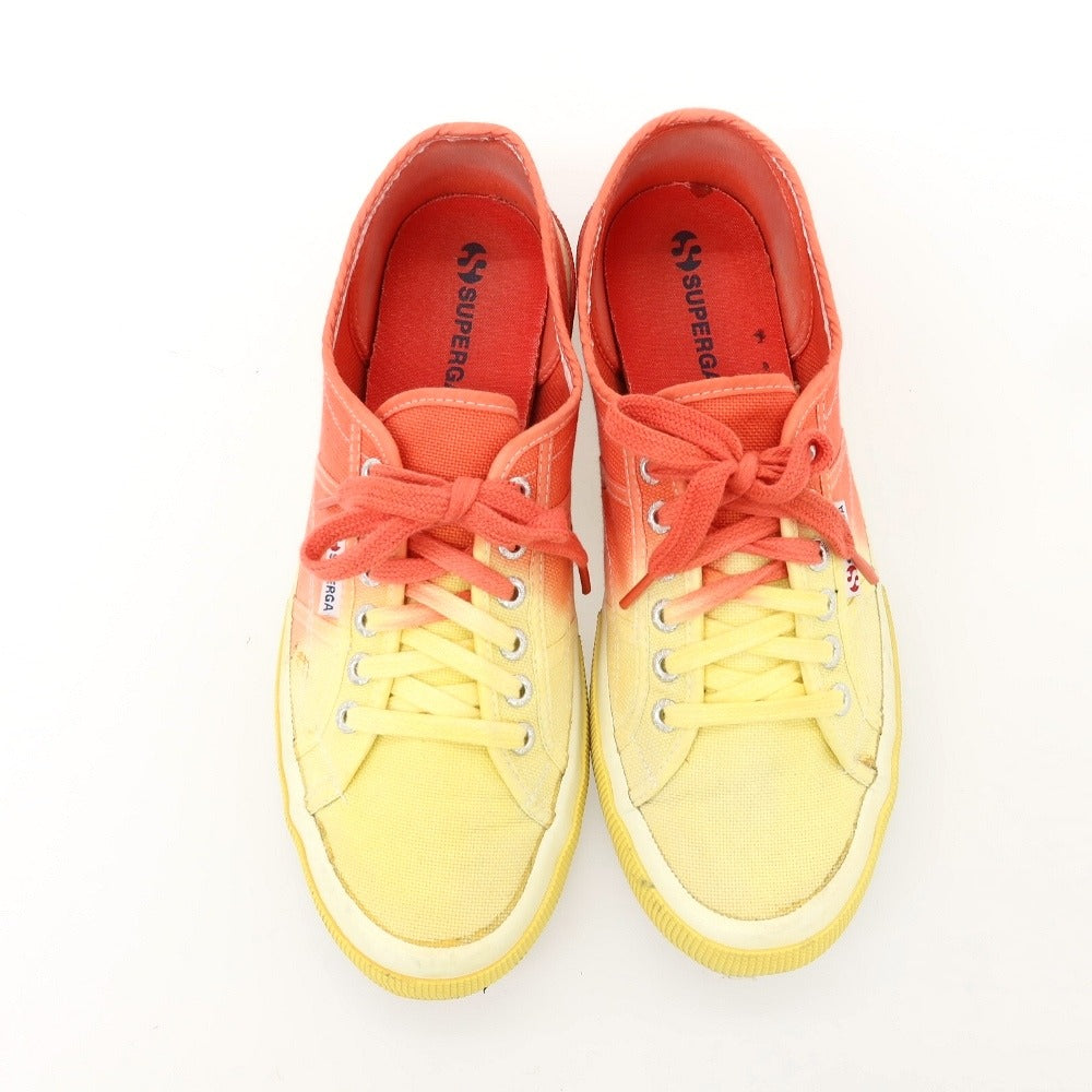 【中古】スペルガ SUPERGA キャンバス スニーカー オレンジxイエロー【サイズ44】【 状態ランクC 】【 メンズ 】