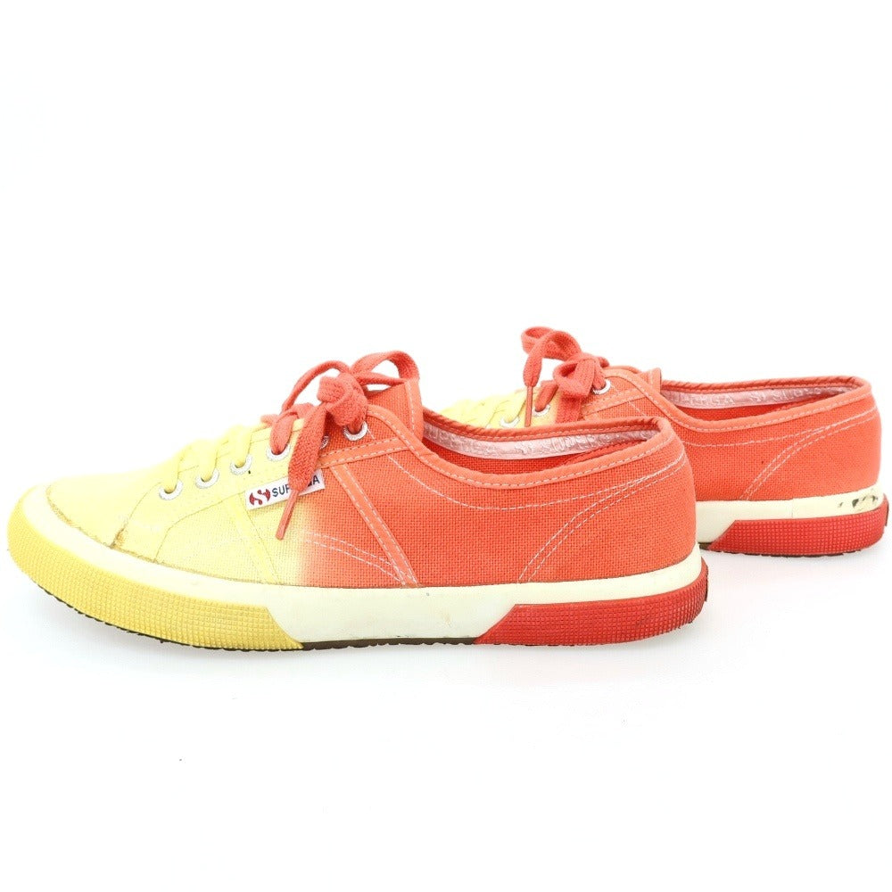 【中古】スペルガ SUPERGA キャンバス スニーカー オレンジxイエロー【サイズ44】【 状態ランクC 】【 メンズ 】