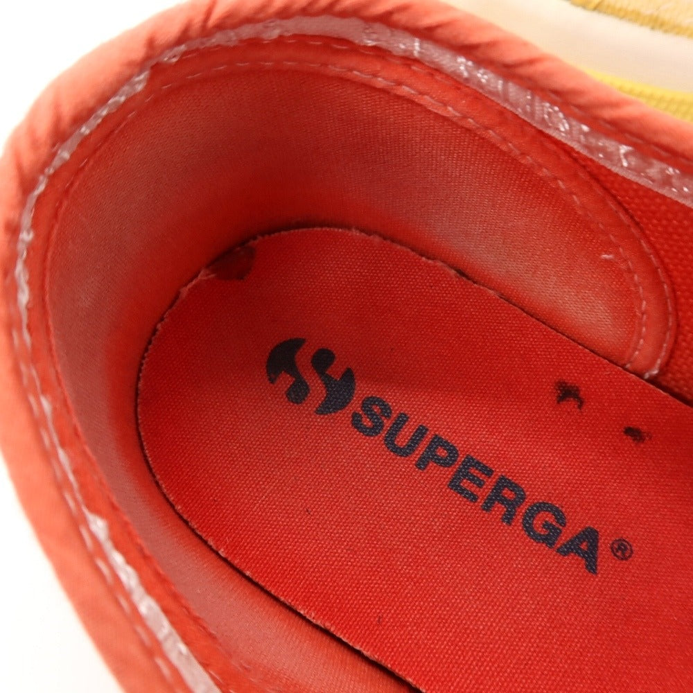 【中古】スペルガ SUPERGA キャンバス スニーカー オレンジxイエロー【サイズ44】【 状態ランクC 】【 メンズ 】
