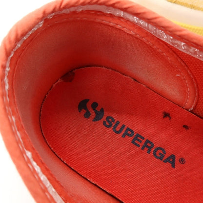 【中古】スペルガ SUPERGA キャンバス スニーカー オレンジxイエロー【サイズ44】【 状態ランクC 】【 メンズ 】