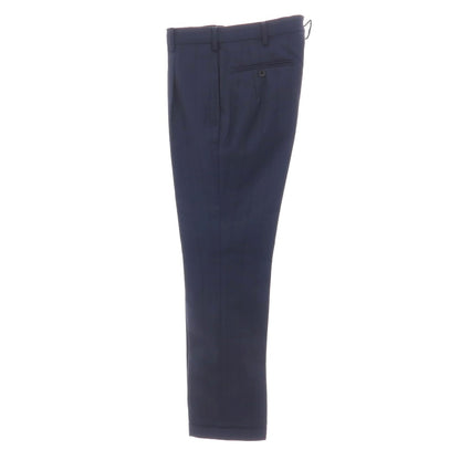 【中古】イセタンメンズ ISETAN MENS ENGLISH BLADE ウール ストライプ 6B ダブルスーツ ネイビー【サイズ表記なし（S位）】【 状態ランクB 】【 メンズ 】