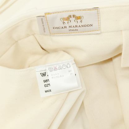 【中古】オスカーマランゴン OSCAR MARANGON ストレッチ ツイルコットン カジュアルスラックスパンツ ホワイト【サイズ44】【 状態ランクB 】【 メンズ 】