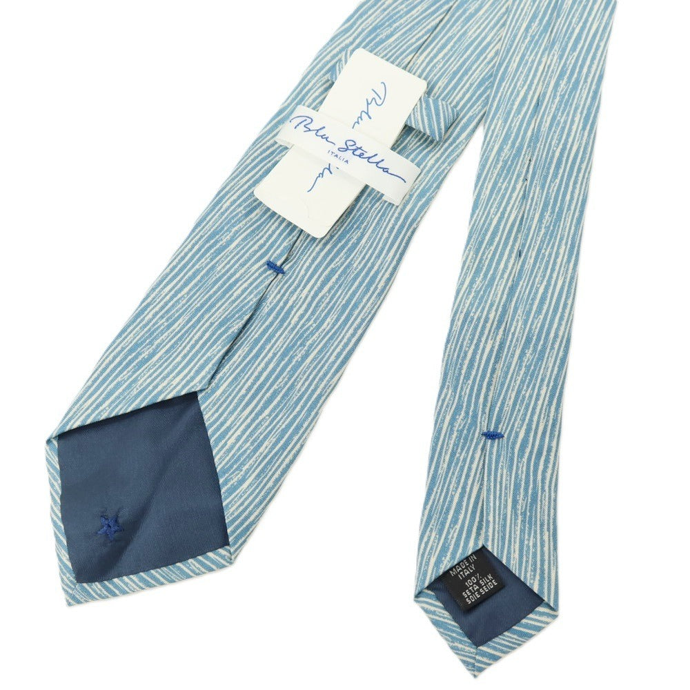 【SALE30%OFF/返品不可】【中古】ブルーステラ Blu Stella シルク プリント ネクタイ ブルー【 状態ランクB 】【 メンズ 】