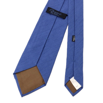 【中古】シャルベ CHARVET シルクリネン 無地ネクタイ ブルー【 状態ランクC 】【 メンズ 】