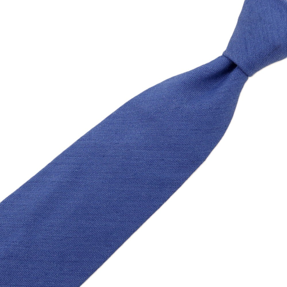【中古】シャルベ CHARVET シルクリネン 無地ネクタイ ブルー【 状態ランクC 】【 メンズ 】