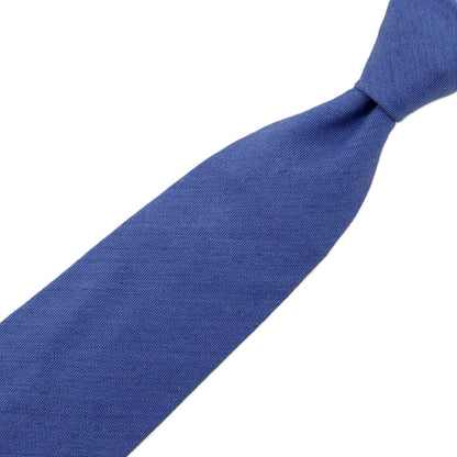 【中古】シャルベ CHARVET シルクリネン 無地ネクタイ ブルー【 状態ランクC 】【 メンズ 】