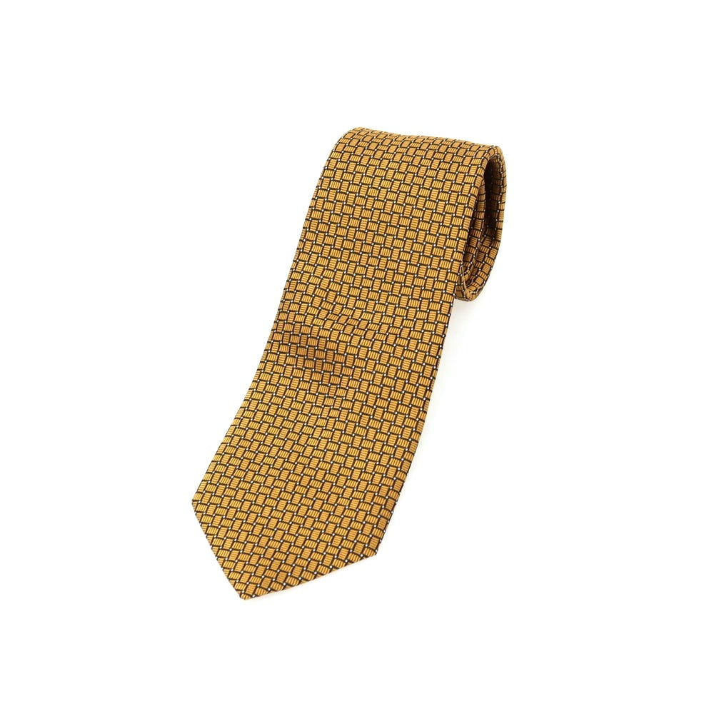 【中古】ランバン LANVIN シルク ネクタイ マスタード系【 状態ランクA 】【 メンズ 】