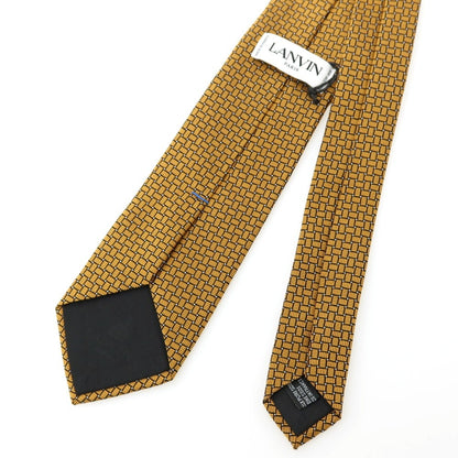 【中古】ランバン LANVIN シルク ネクタイ マスタード系【 状態ランクA 】【 メンズ 】
