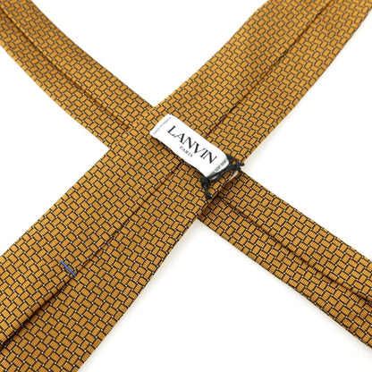 【中古】ランバン LANVIN シルク ネクタイ マスタード系【 状態ランクA 】【 メンズ 】