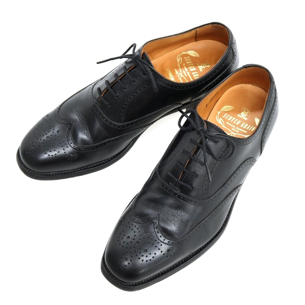 【中古】スコッチグレイン SCOTCH GRAIN F-9058 カーフ ドレスシューズ ブラック【サイズ23 1/2】【 状態ランクB 】【 メンズ 】