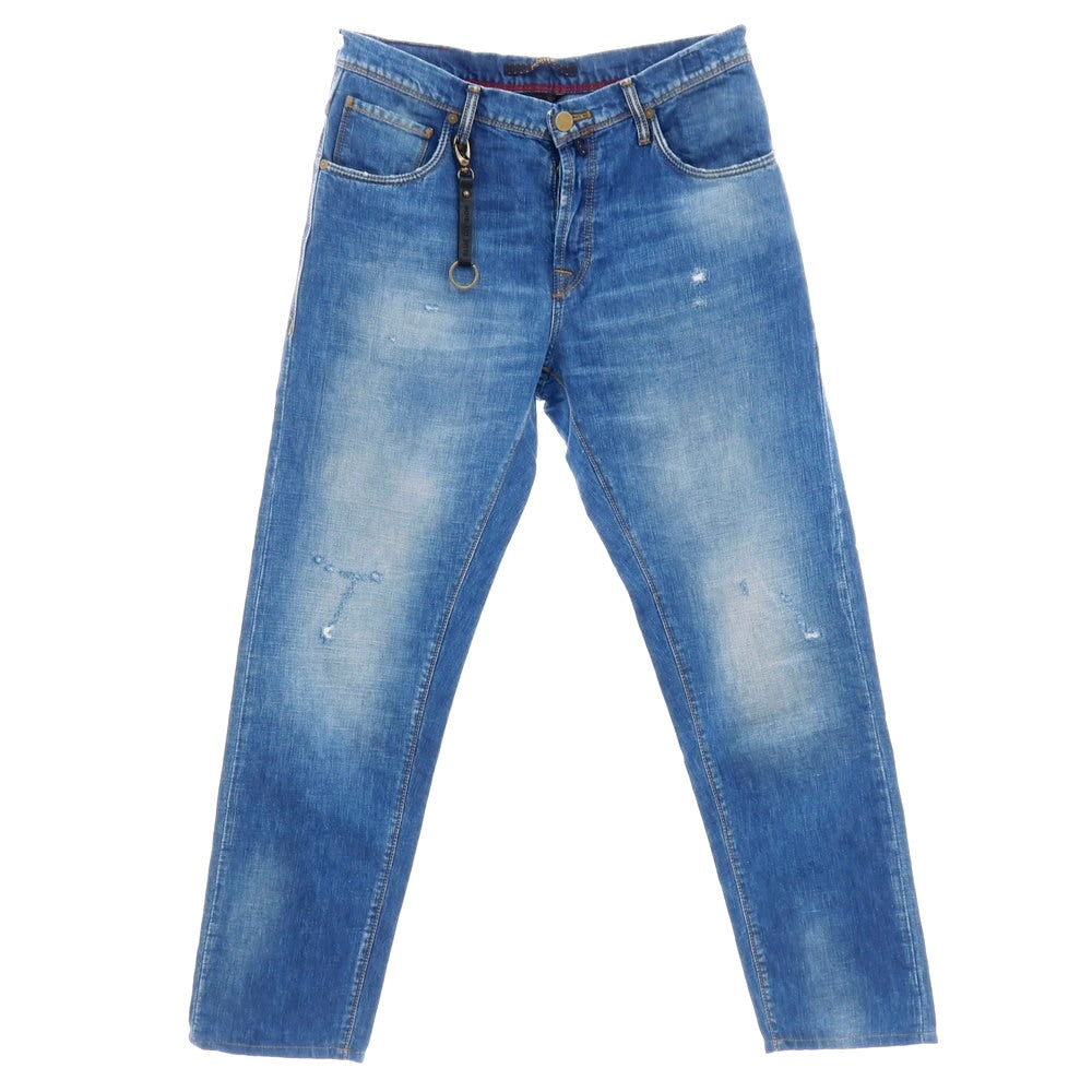 【中古】インコテックス ブルーディヴィジョン INCOTEX BLUE DIVISION コットンリネン デニムパンツ ブルー【サイズ31】【 状態ランクB 】【 メンズ 】