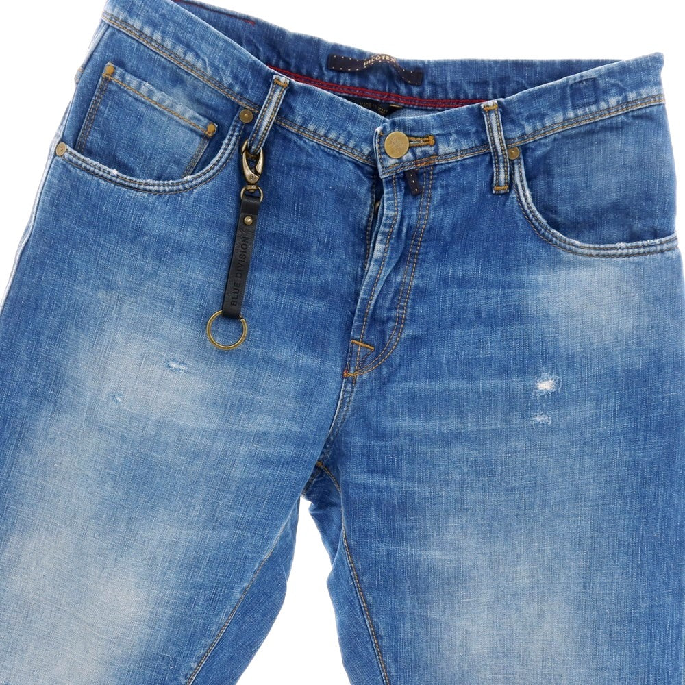 【中古】インコテックス ブルーディヴィジョン INCOTEX BLUE DIVISION コットンリネン デニムパンツ ブルー【サイズ31】【 状態ランクB 】【 メンズ 】