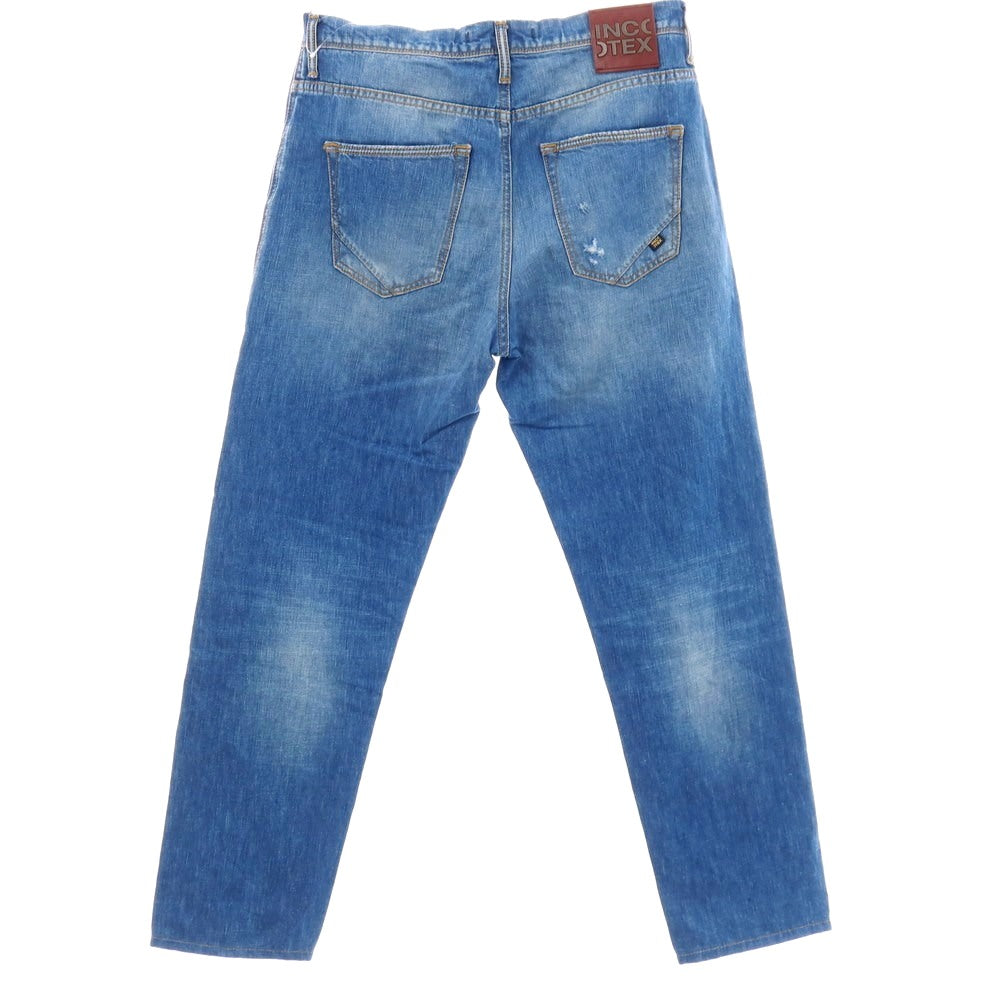 【中古】インコテックス ブルーディヴィジョン INCOTEX BLUE DIVISION コットンリネン デニムパンツ ブルー【サイズ31】【 状態ランクB 】【 メンズ 】