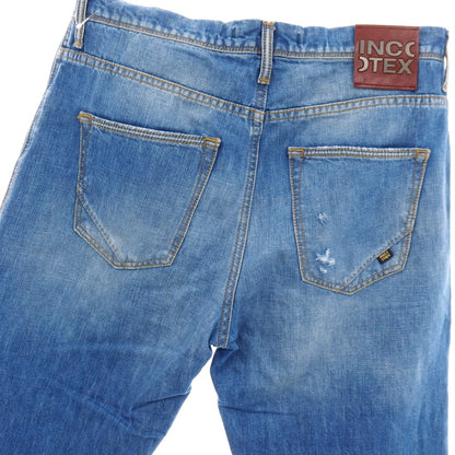 【中古】インコテックス ブルーディヴィジョン INCOTEX BLUE DIVISION コットンリネン デニムパンツ ブルー【サイズ31】【 状態ランクB 】【 メンズ 】