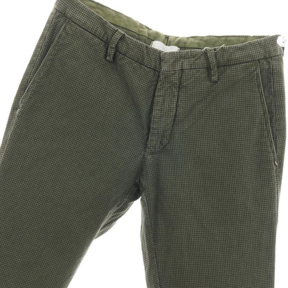 【中古】マイケルコール MICHAEL COAL CAPRI コットンポリウレタン ハウンドトゥース カジュアルスラックスパンツ グリーン【サイズ44】【 状態ランクB 】【 メンズ 】