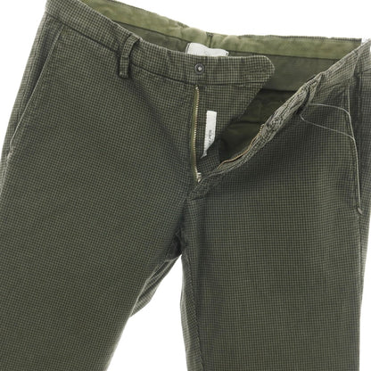 【中古】マイケルコール MICHAEL COAL CAPRI コットンポリウレタン ハウンドトゥース カジュアルスラックスパンツ グリーン【サイズ44】【 状態ランクB 】【 メンズ 】
