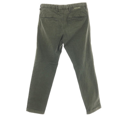 【中古】マイケルコール MICHAEL COAL CAPRI コットンポリウレタン ハウンドトゥース カジュアルスラックスパンツ グリーン【サイズ44】【 状態ランクB 】【 メンズ 】