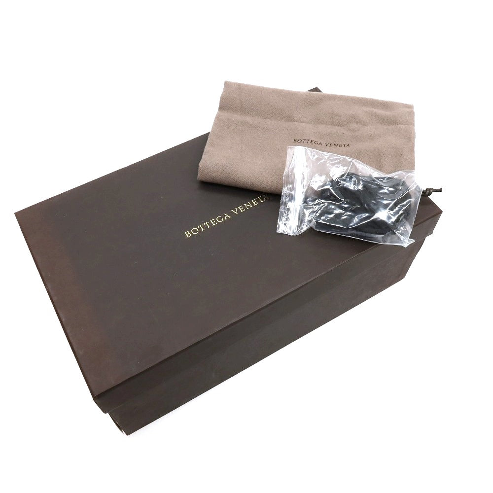 【中古】ボッテガヴェネタ BOTTEGAVENETA レザー スニーカー ブラック【サイズ40 1/2】【 状態ランクC 】【 メンズ 】