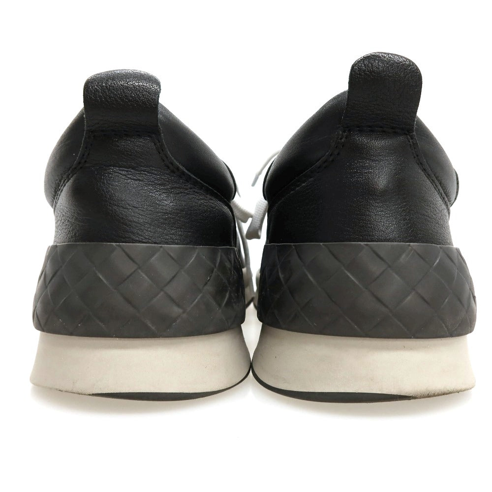 【中古】ボッテガヴェネタ BOTTEGAVENETA レザー スニーカー ブラック【サイズ40 1/2】【 状態ランクC 】【 メンズ 】