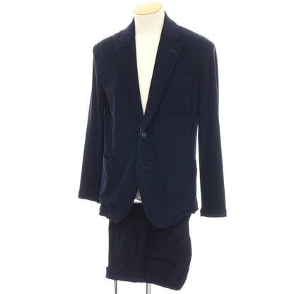 【SALE30%OFF/返品不可】【中古】スリードッツ three dots コットンポリエステル パイル セットアップ セットアップ ネイビー【 サイズS/S 】【 状態ランクC 】【 メンズ 】