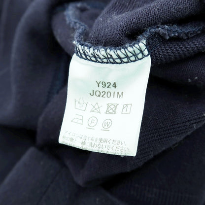 【中古】スリードッツ three dots コットン ジャカード チェック クルーネック 長袖Ｔシャツ ネイビー【サイズS】【 状態ランクC 】【 メンズ 】